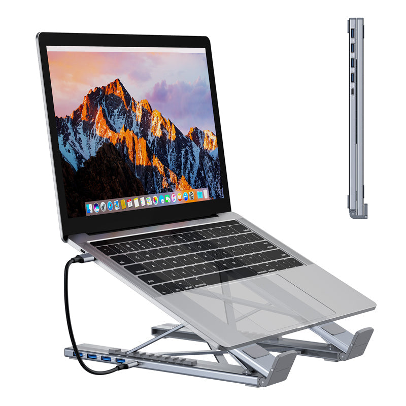 VoltEdge 8-Port-Dockingstation mit verstellbarem Ständer | Steigere deinen Komfort und besiege die Müdigkeit im Arbeitsalltag | elesira