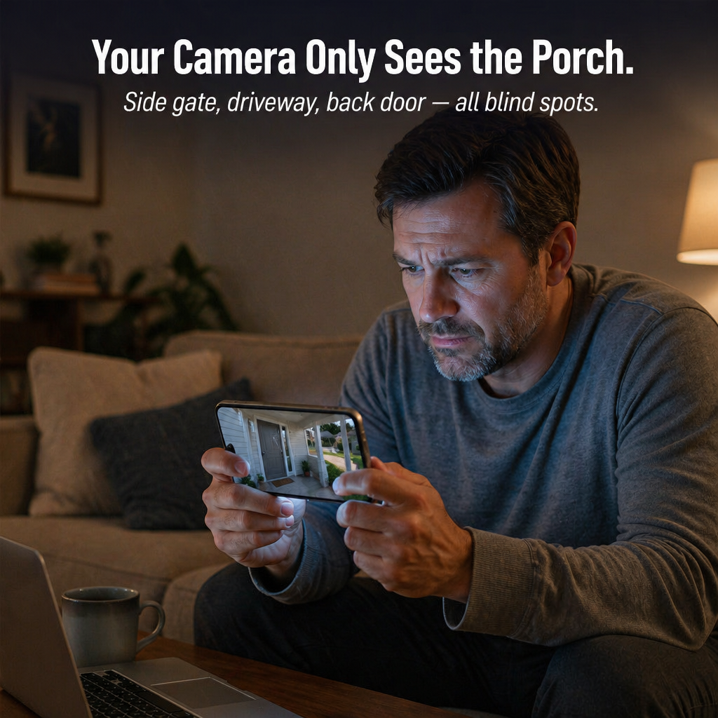 SolarSentry Wireless Outdoor Camera | Monitor Every Blind Spot Around the Clock, No Cables, No Fees | elesira