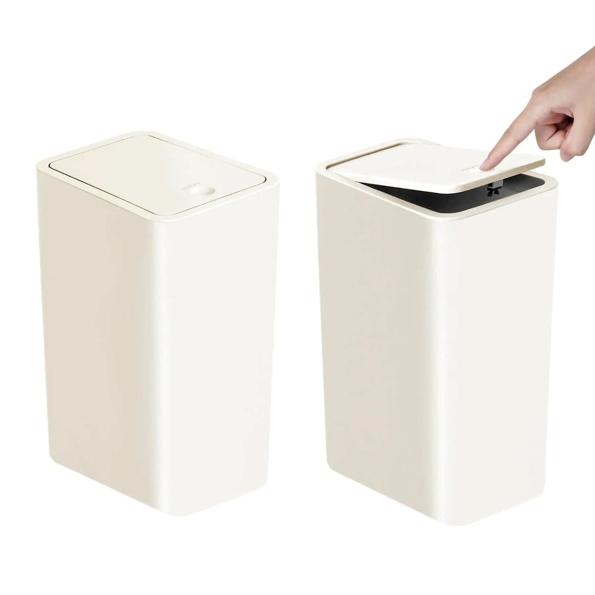 Slim 10L Trash Can with Press Top Lid | elesira