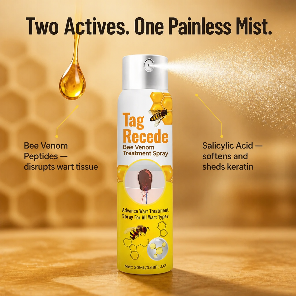 VenomaSilk | Éliminez facilement les verrues tenaces avec un spray au venin d’abeille et à l’acide salicylique | elesira