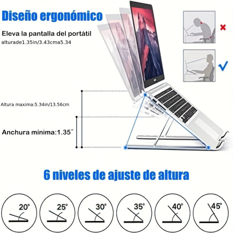 Versatile Aluminum Laptop Elevation Stand for Comfort | elesira