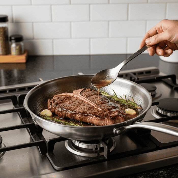 Utensílios de cozinha versáteis em titânio – frigideira perfeita para todas as cozinhas | elesira