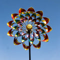 Vibrant Metal Garden Spinner - Decorative Wind Sculpture | elesira