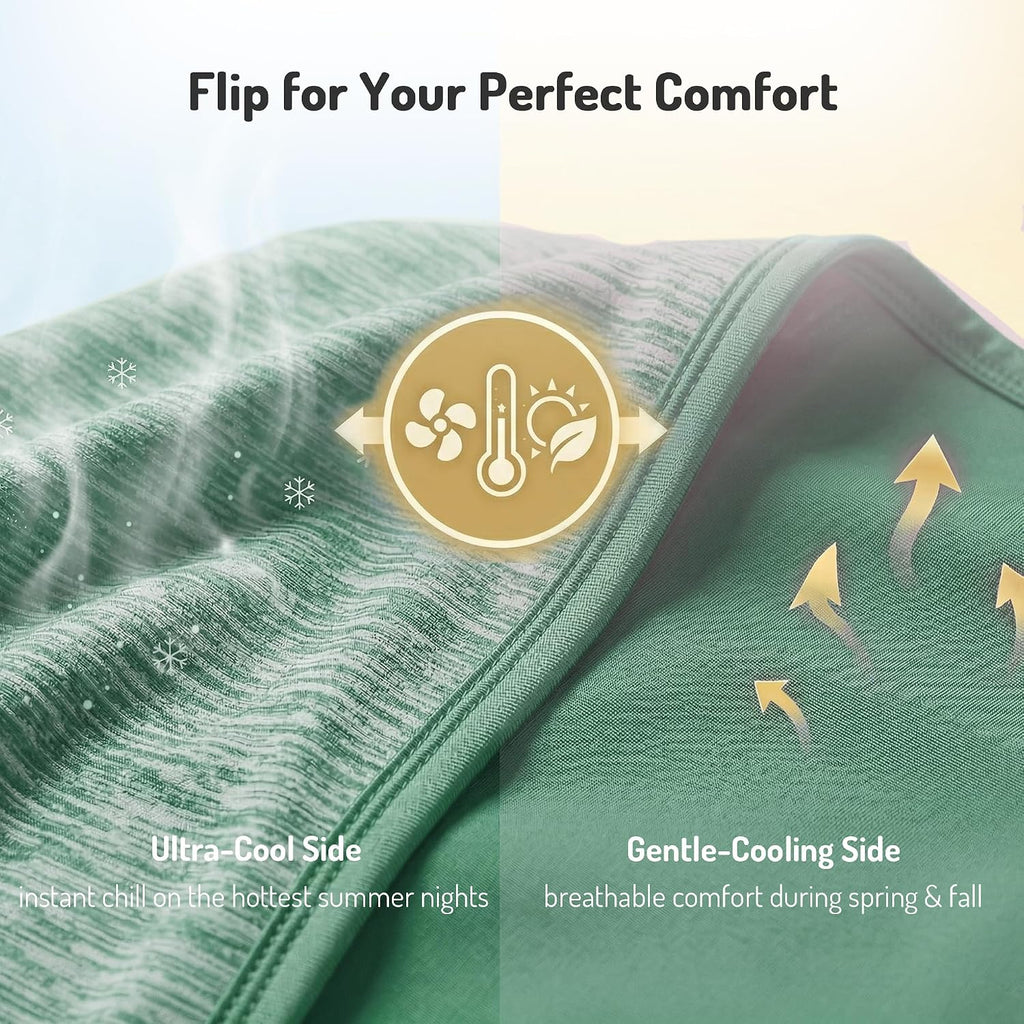 Cool Comfort Queen Cooling Blanket With Q Max Over 0.4 Fabric For Hot Sleepers - Elesira