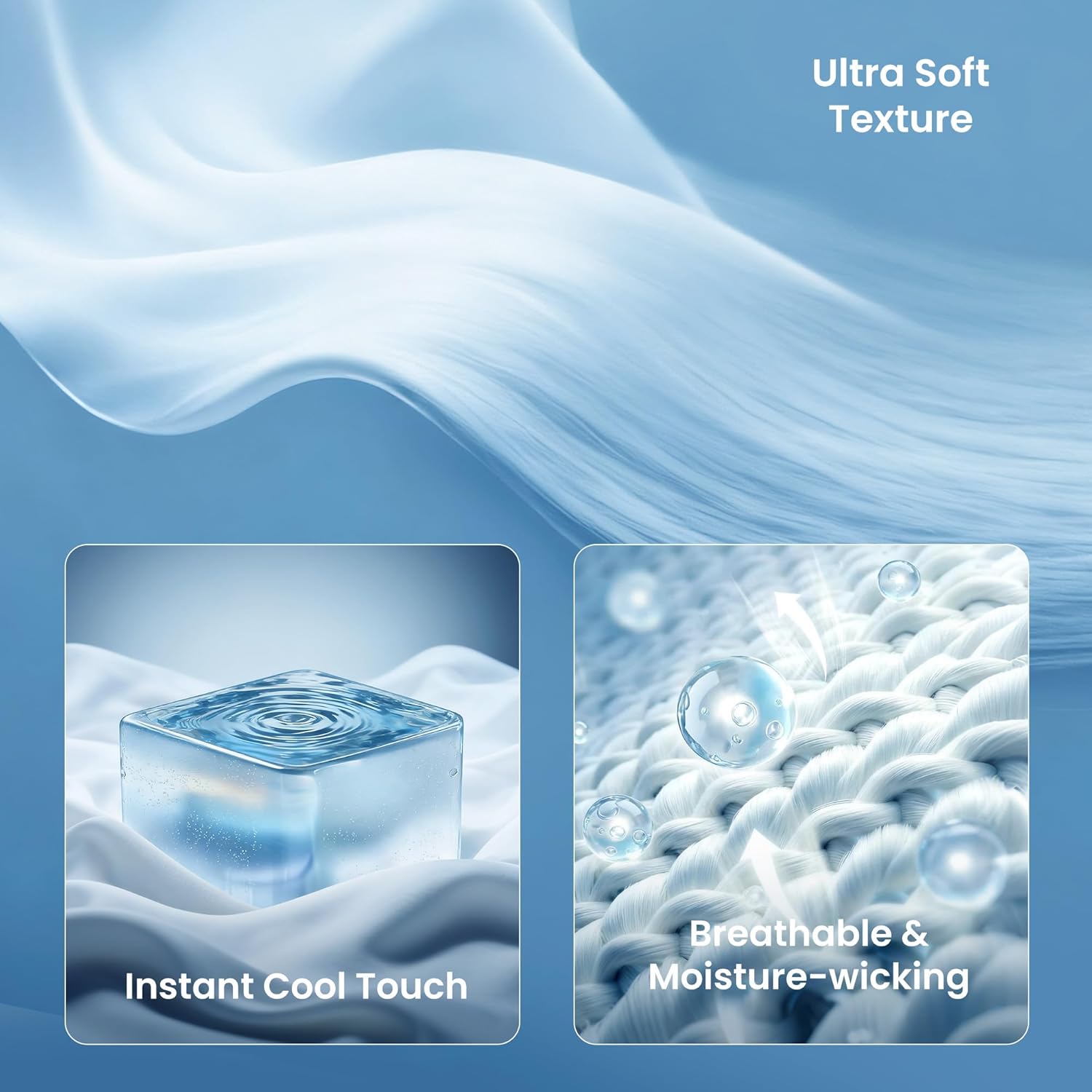 Arc-Chill Blanket From Cooling Collection For Hot Sleepers Lightweight Summer - Elesira