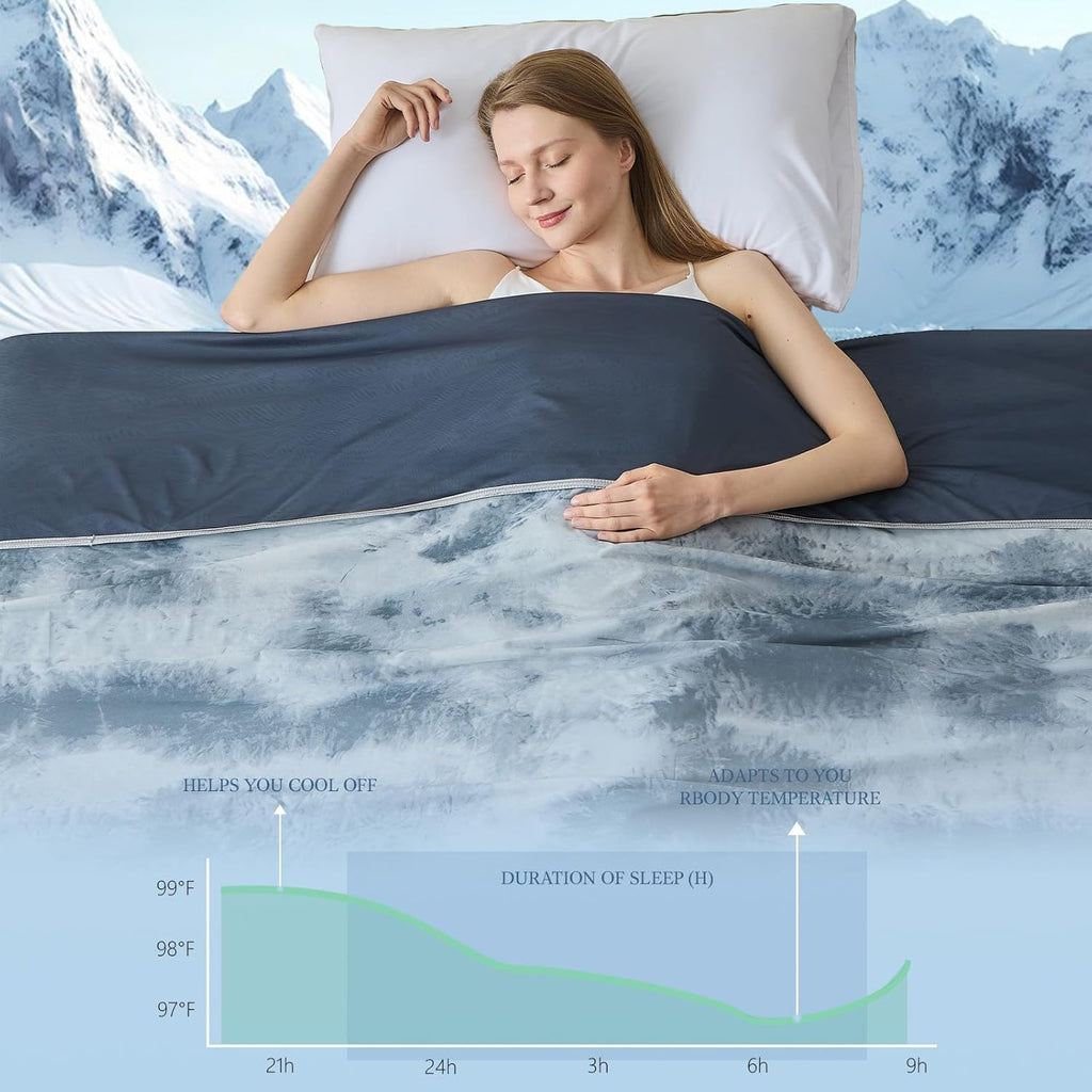 Chill Comfort Kühldecke mit ultrakühlem Stoff für Menschen, denen nachts warm ist – Elesira