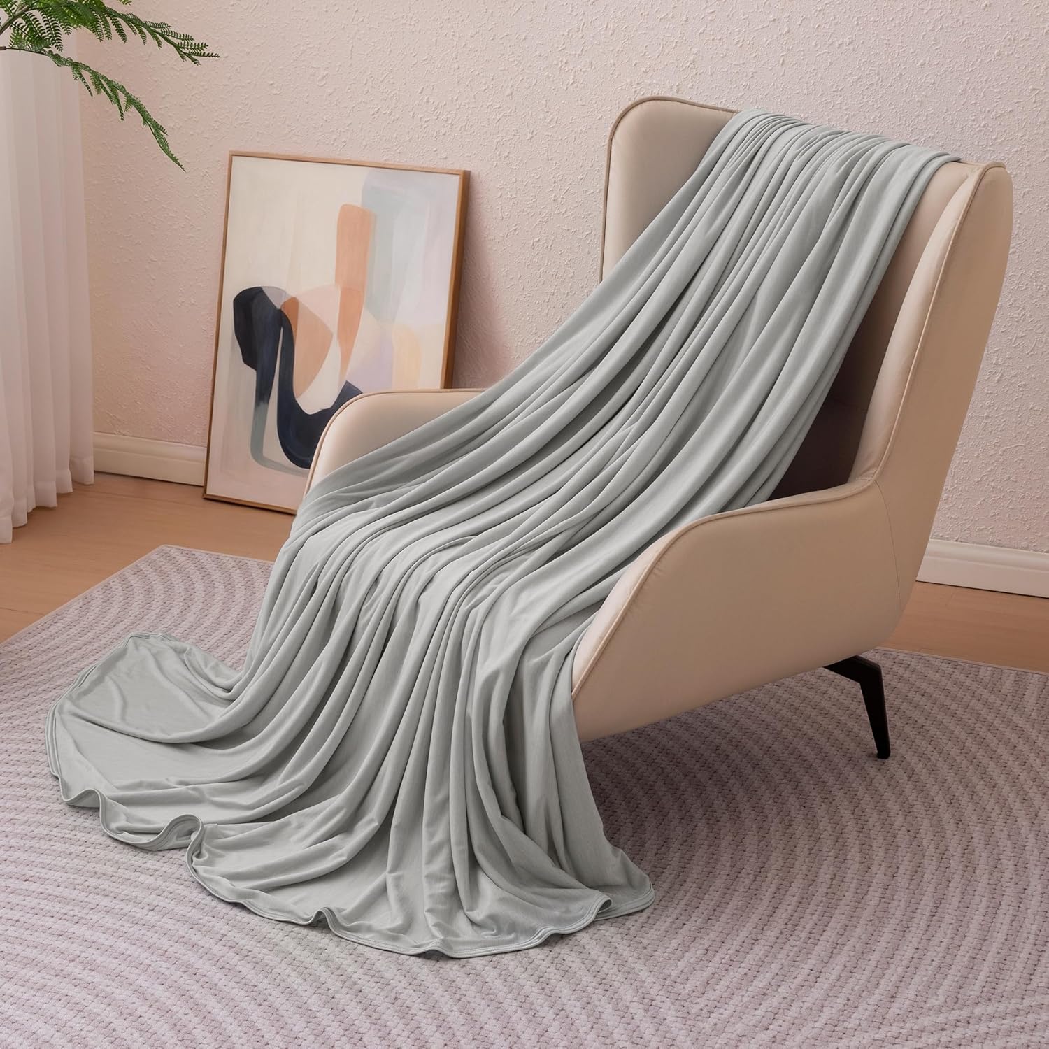 Cooling Comfort Reversible Blanket For Hot Sleepers, Soft Lightweight Throw For Bed And Couch - Elesira