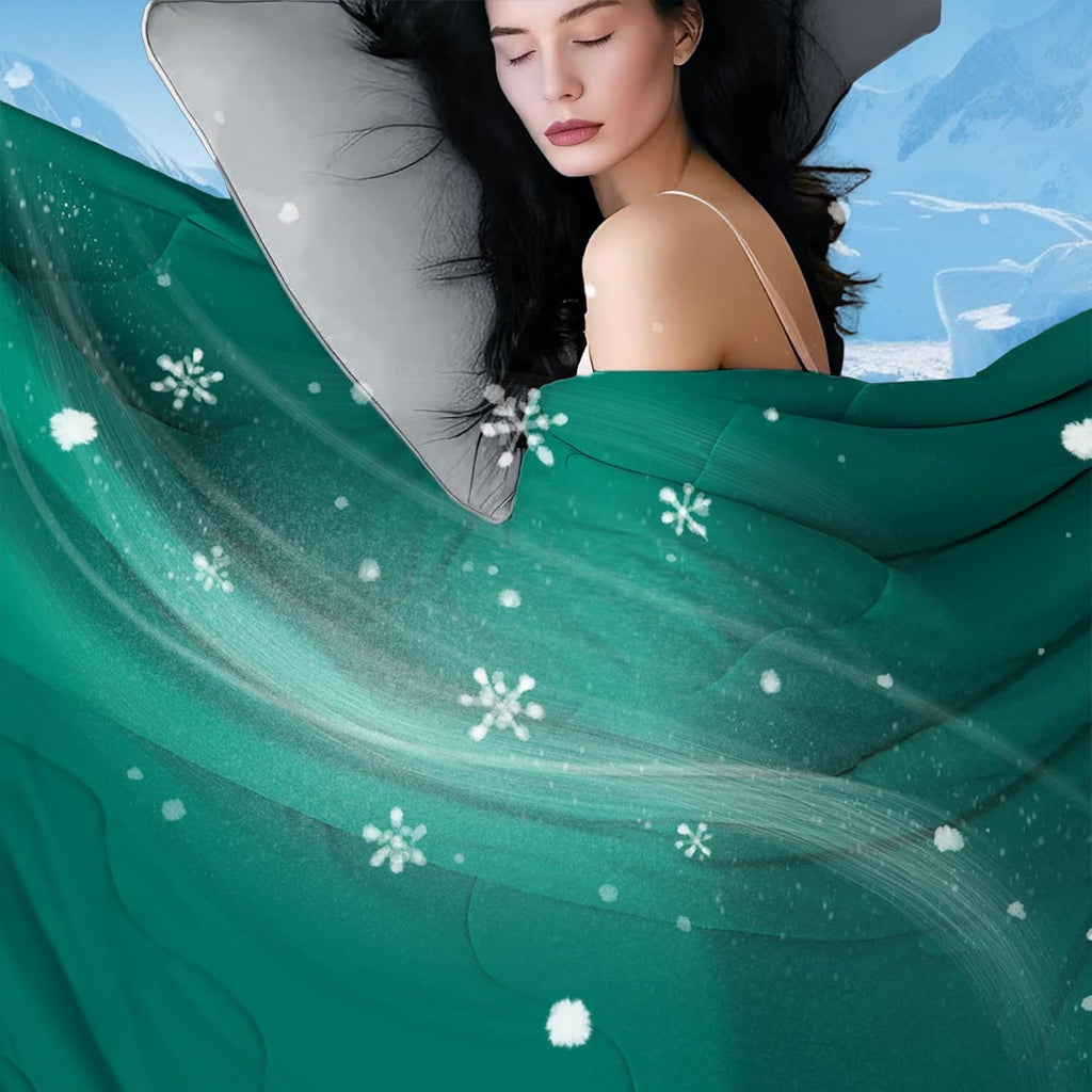 Moisture-Wicking Comforter Set With Lightweight Blanket And Pillowcases - Elesira