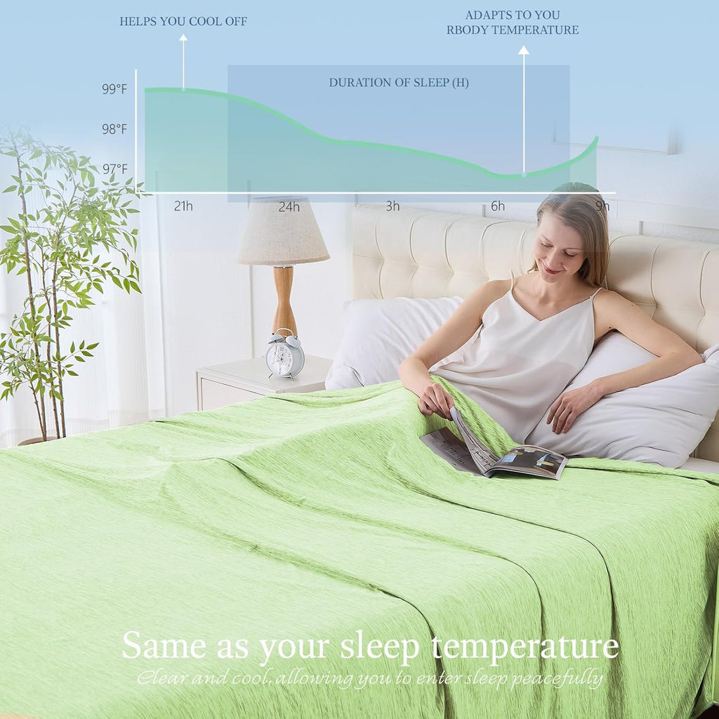 ChillWave Breathable Cooling Blanket For Hot Sleepers - Elesira