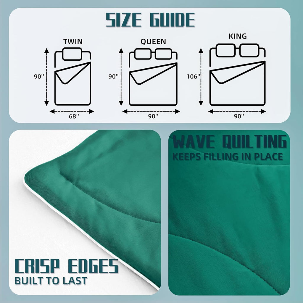 Moisture-Wicking Comforter Set With Lightweight Blanket And Pillowcases - Elesira