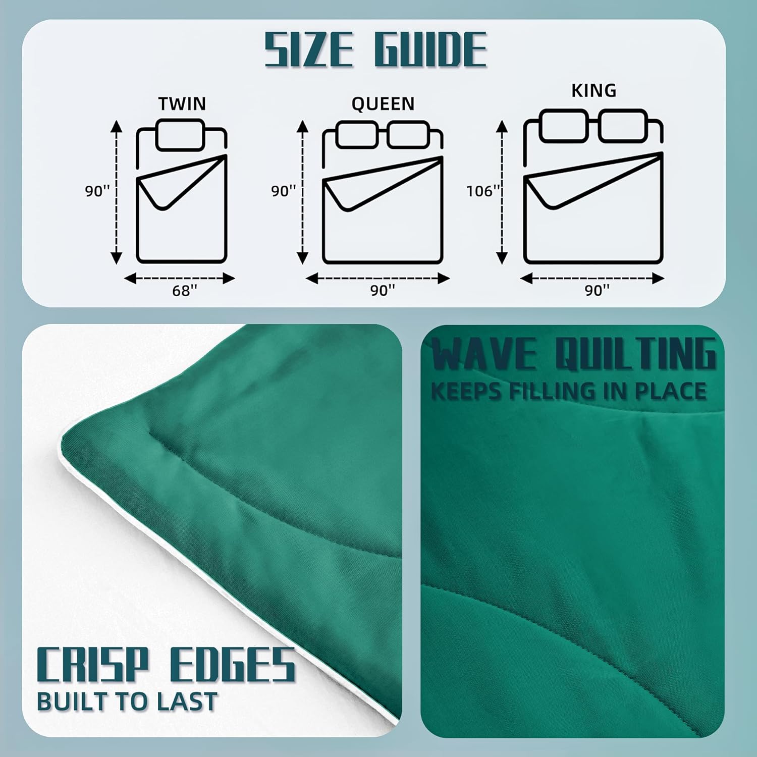 Moisture-Wicking Comforter Set With Lightweight Blanket And Pillowcases - Elesira