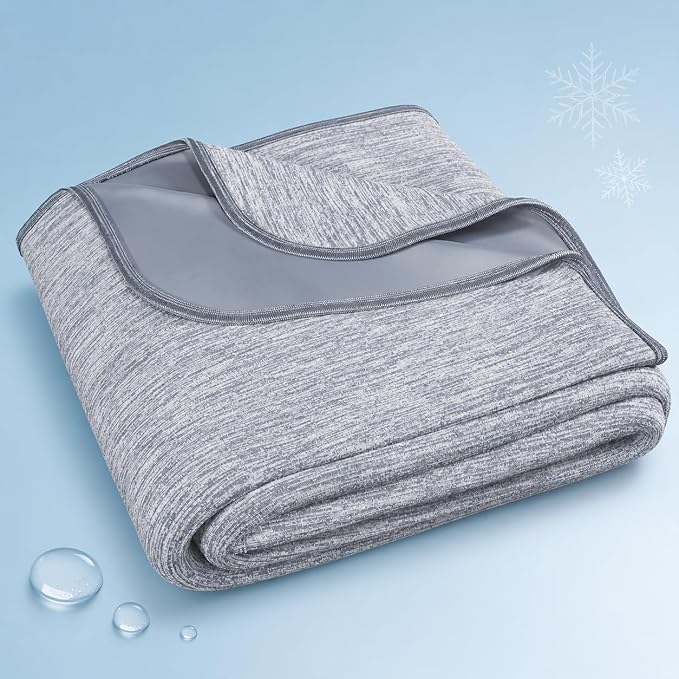 Cool Comfort Queen Cooling Blanket With Q Max Over 0.4 Fabric For Hot Sleepers - Elesira