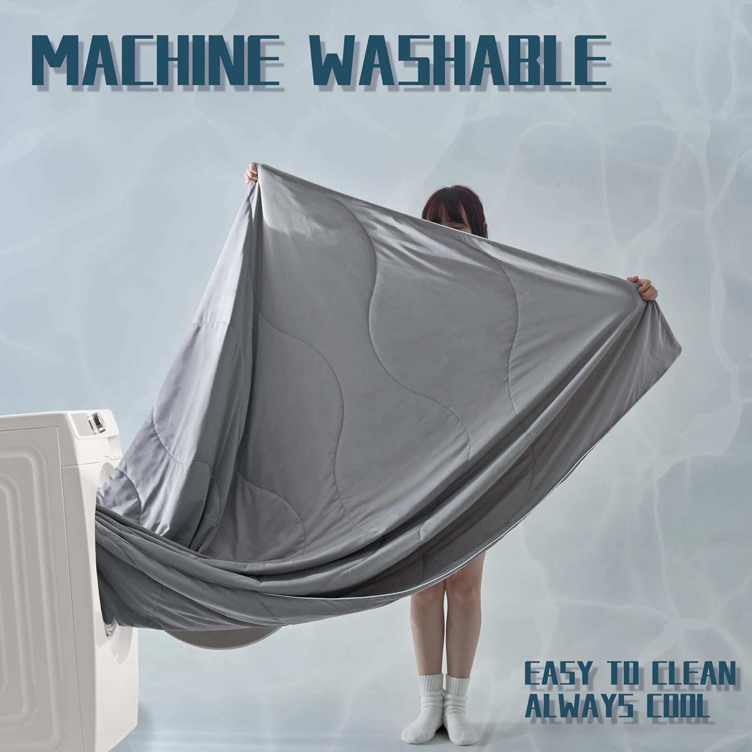 Moisture-Wicking Comforter Set With Lightweight Blanket And Pillowcases - Elesira