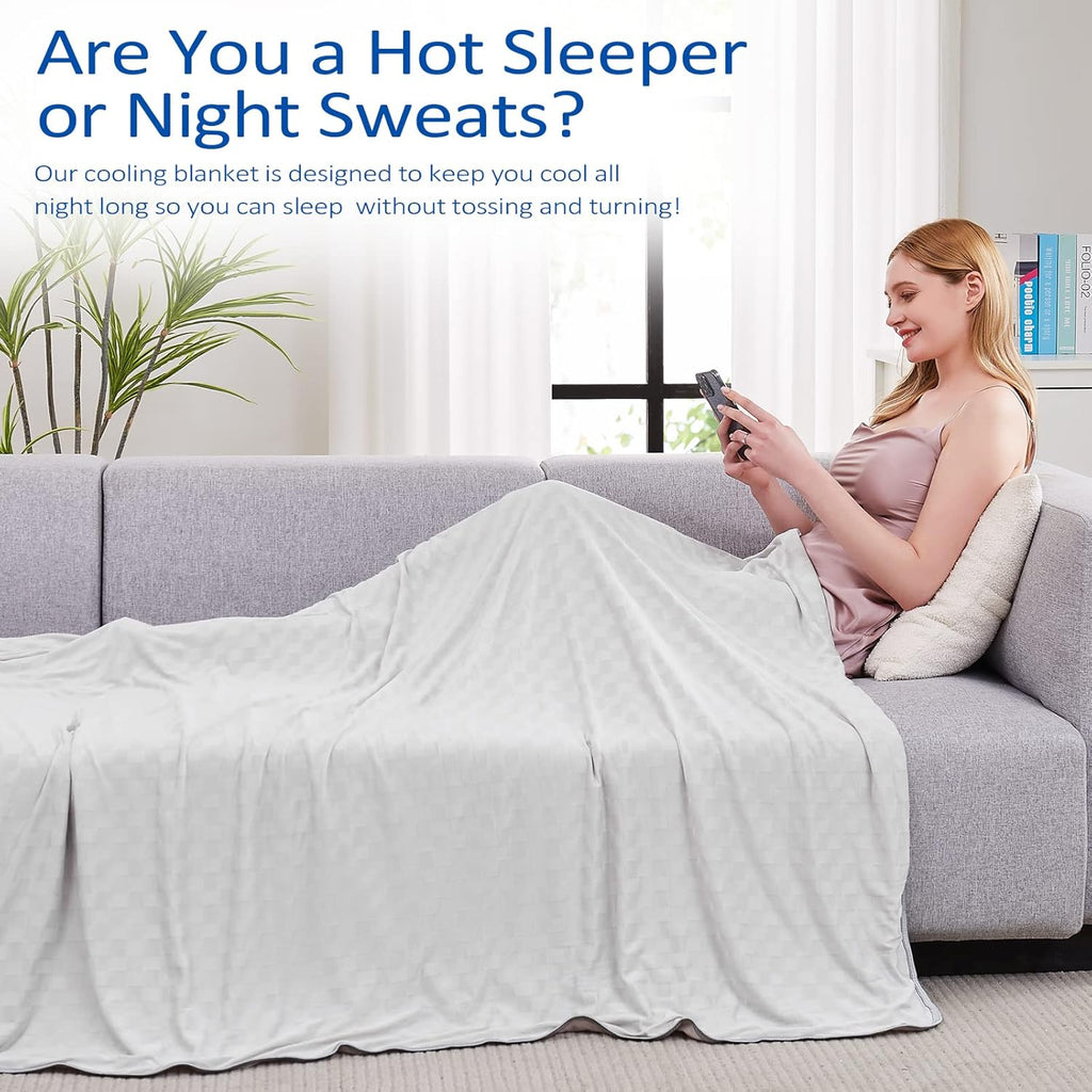 ChillEase Arc-Chill Cooling Blanket For Hot Sleepers, Soft And Breathable Comfort - Elesira