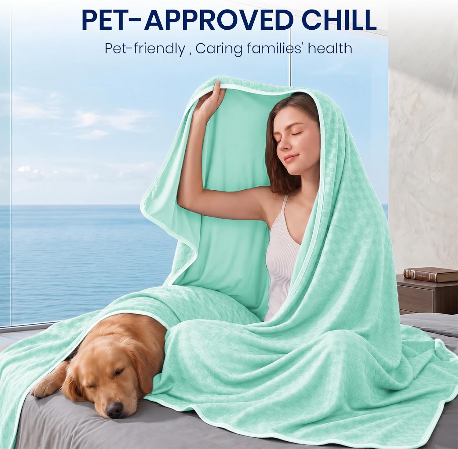 Chill Comfort Kühldecke mit leichtem, weichem Stoff für Menschen, denen nachts warm ist – Elesira