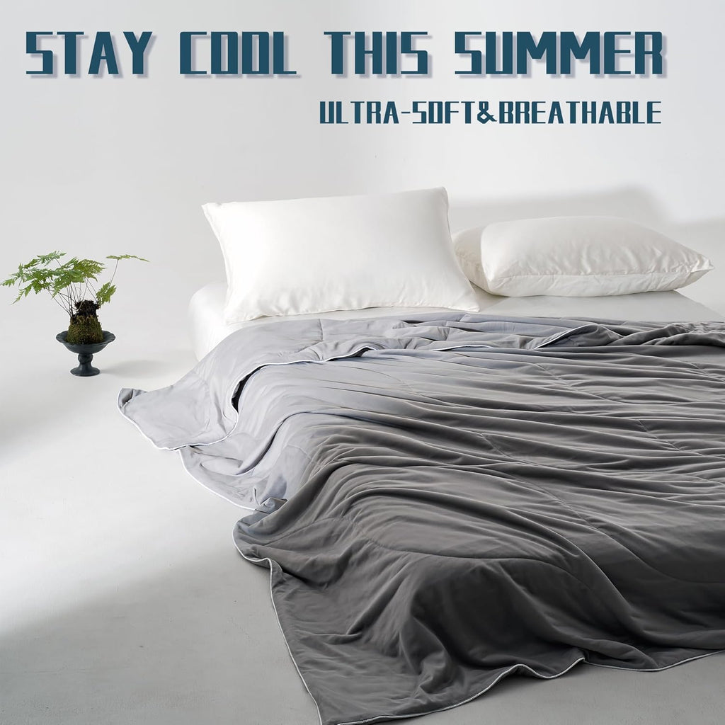 Moisture-Wicking Comforter Set With Lightweight Blanket And Pillowcases - Elesira