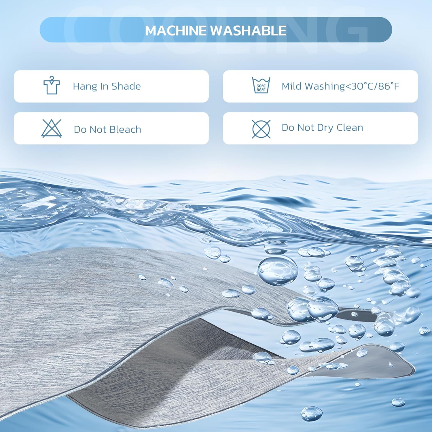 Cool Comfort Queen Cooling Blanket With Q Max Over 0.4 Fabric For Hot Sleepers - Elesira
