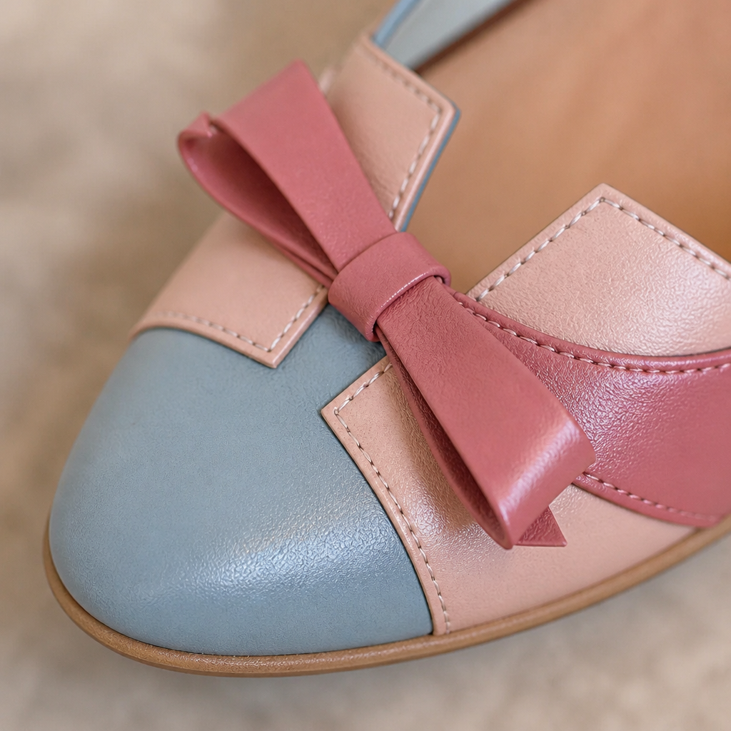 SolaceStride – Vintage Two-Tone Bow Heels with Adjustable Ankle Strap | elesira