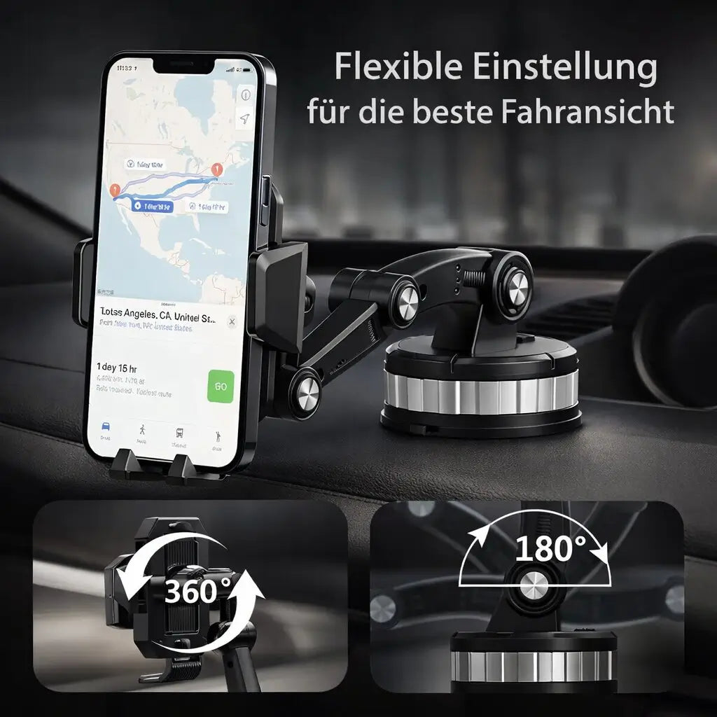Inteligentny automatyczny uchwyt na telefon z przyssawką i obrotem o 360° | elesira
