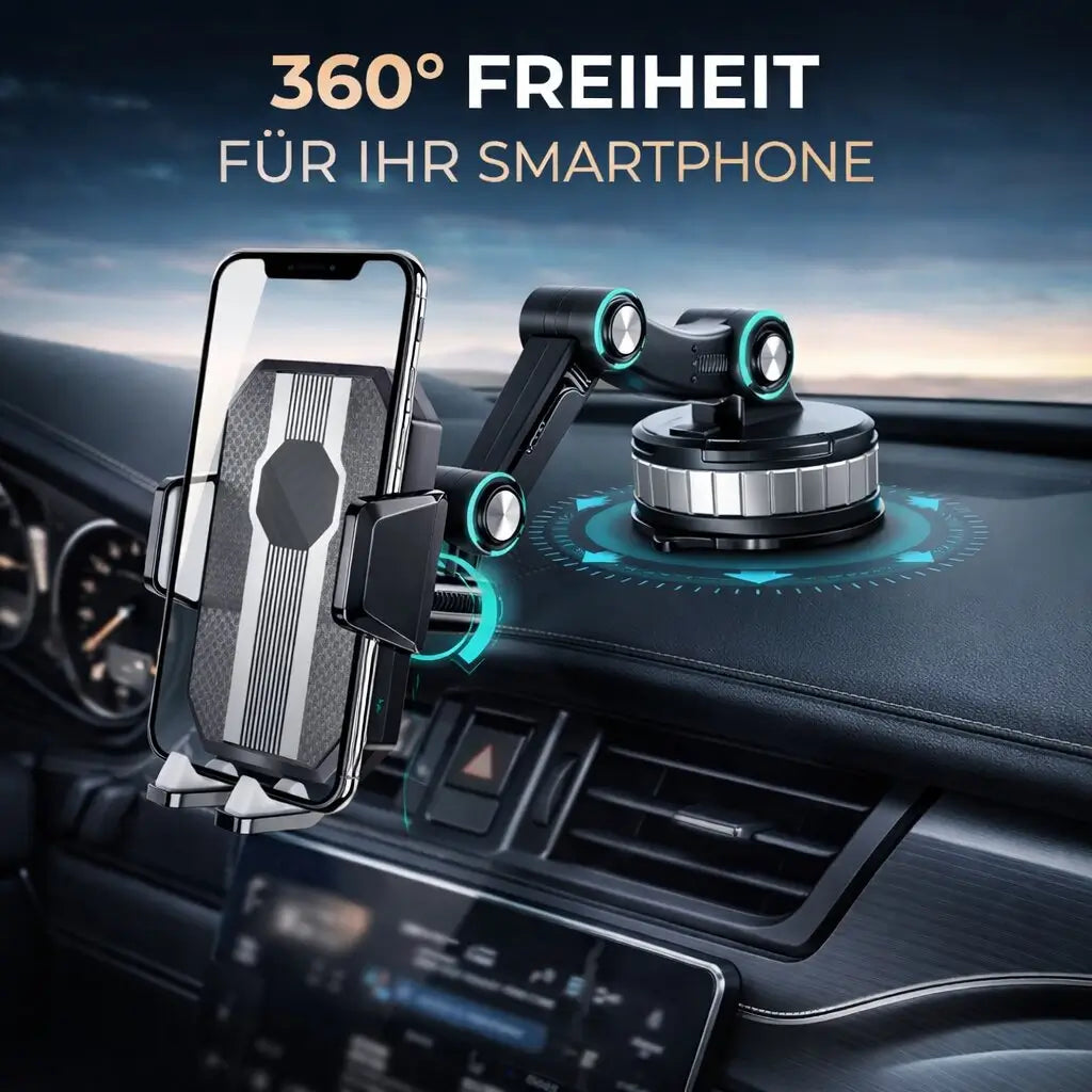 Inteligentny automatyczny uchwyt na telefon z przyssawką i obrotem o 360° | elesira
