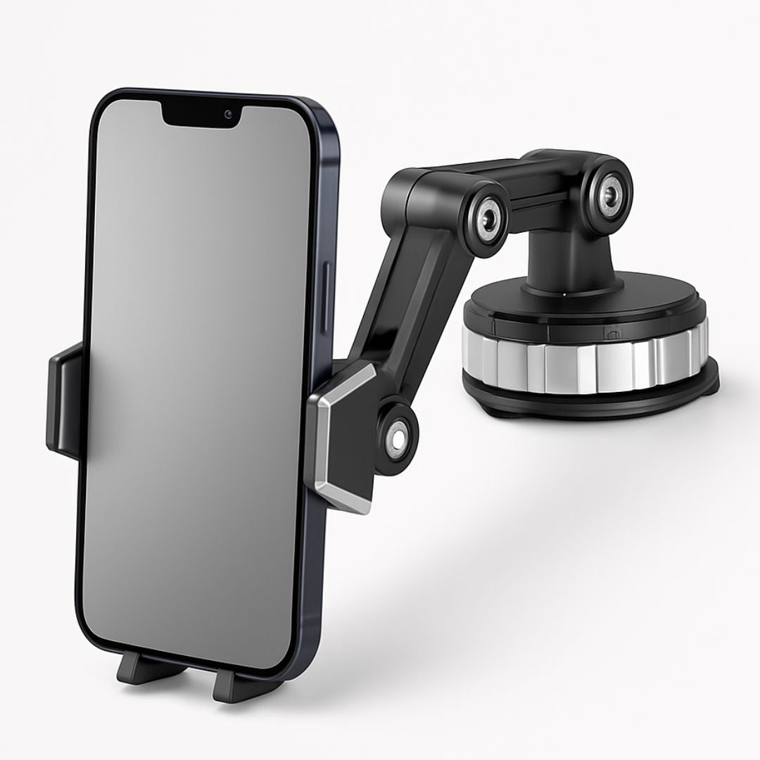 Smart Auto Phone Mount with Suction Cup & 360° Rotation | elesira