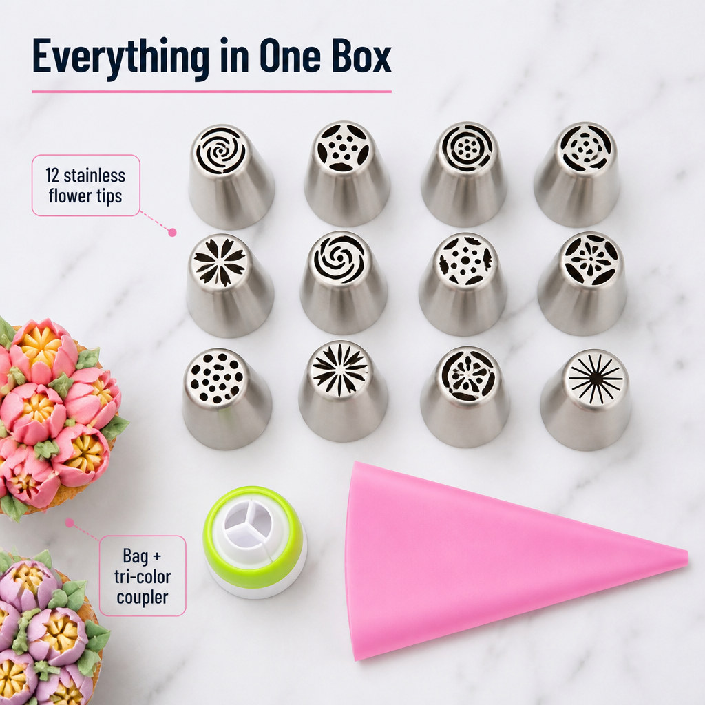 VividPetal | Réalisez des fleurs en crème au beurre dignes d’une pâtisserie en une simple pression | elesira