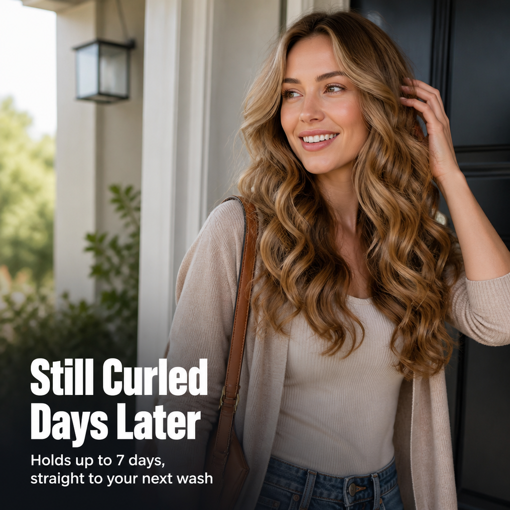 VividCurl | Wrap Salon Curls That Hold a Full Week Without Frying Your Hair | elesira