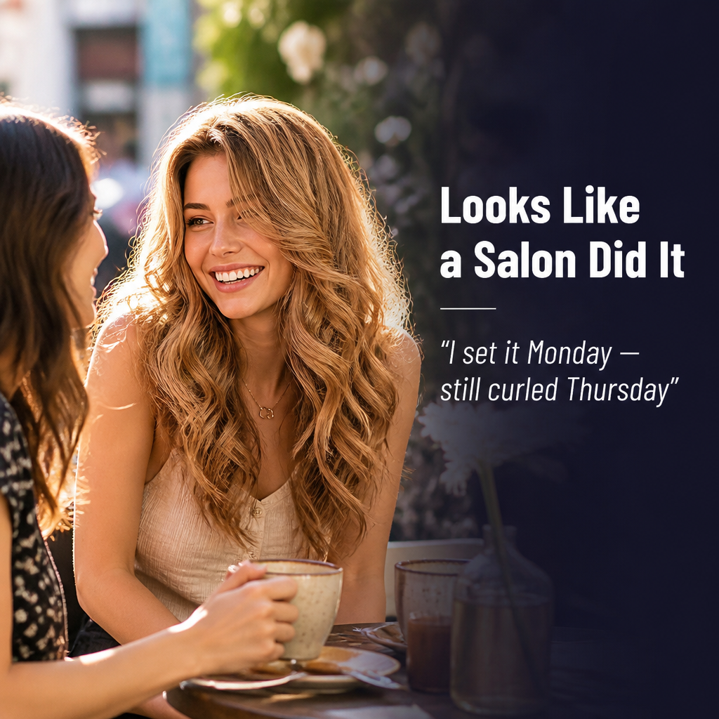 VividCurl | Wrap Salon Curls That Hold a Full Week Without Frying Your Hair | elesira
