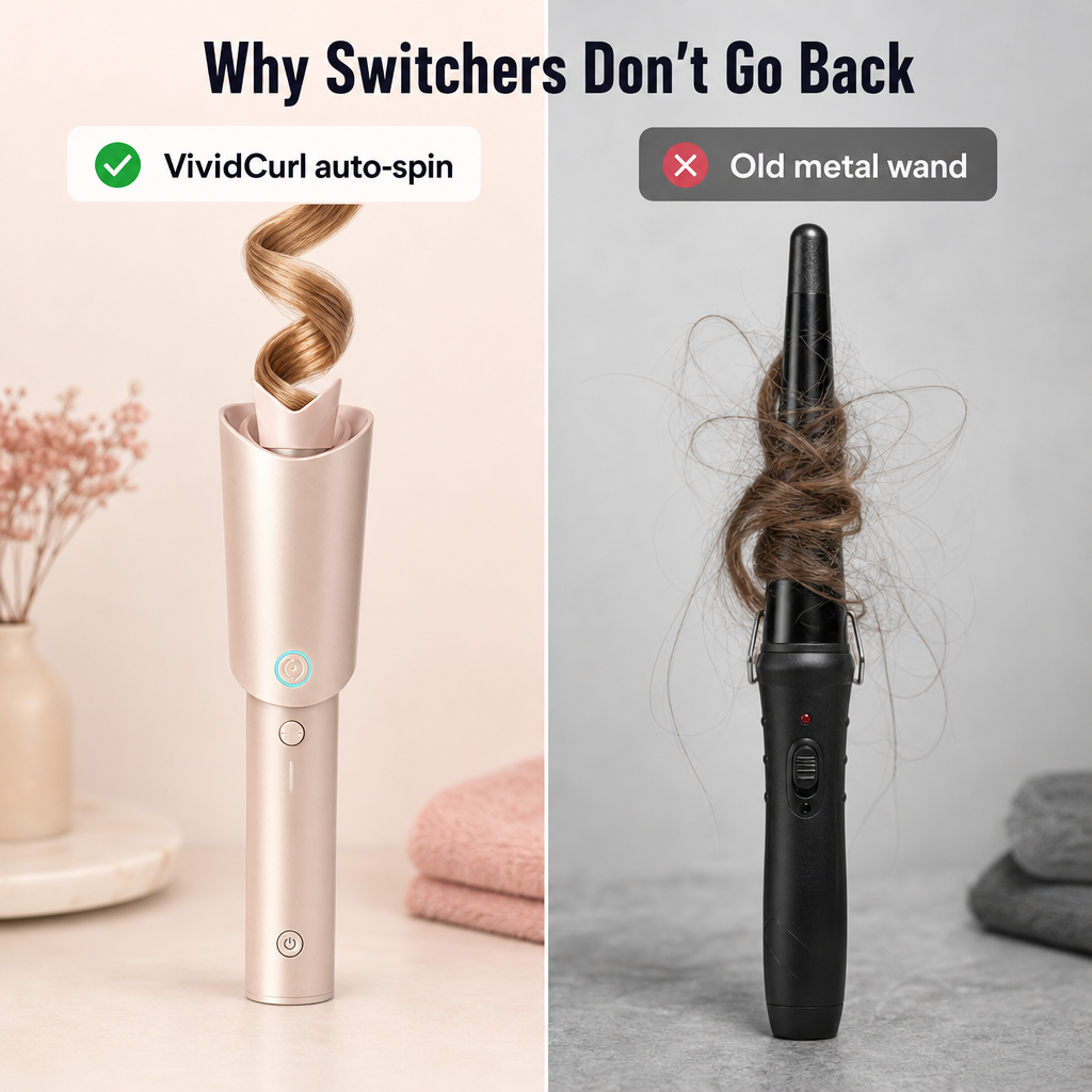 VividCurl | Wrap Salon Curls That Hold a Full Week Without Frying Your Hair | elesira