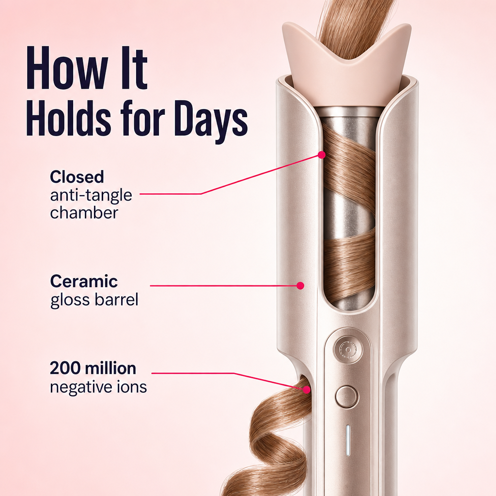 VividCurl | Wrap Salon Curls That Hold a Full Week Without Frying Your Hair | elesira