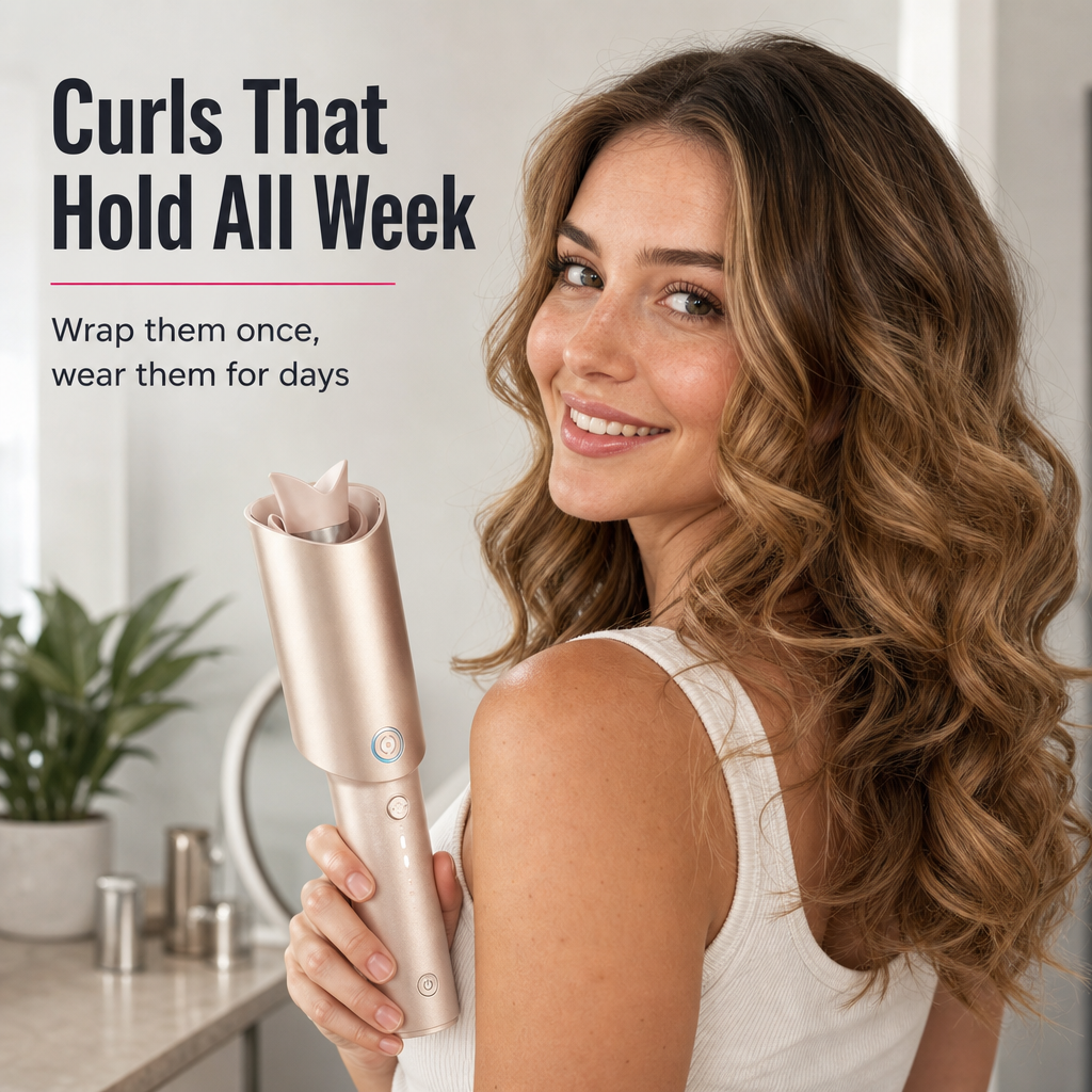 VividCurl | Wrap Salon Curls That Hold a Full Week Without Frying Your Hair | elesira