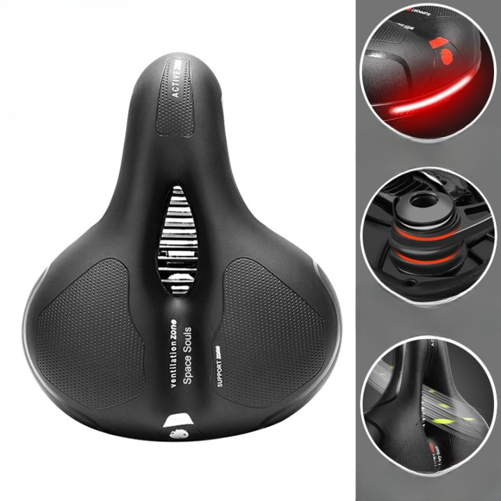 Belüfteter Fahrradsattel mit Stoßdämpfung und ergonomischem Design | elesira