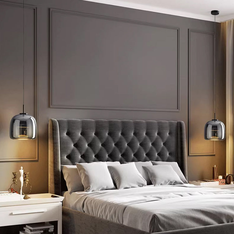 MidnightShine – Candeeiro suspenso de design em vidro preto | elesira