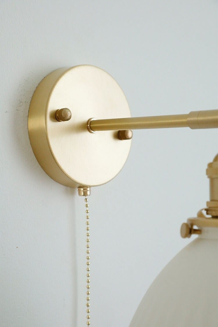 Handemade Ceramic Wall Light in Pleated Cup Shape - Bulb Included | elesira
