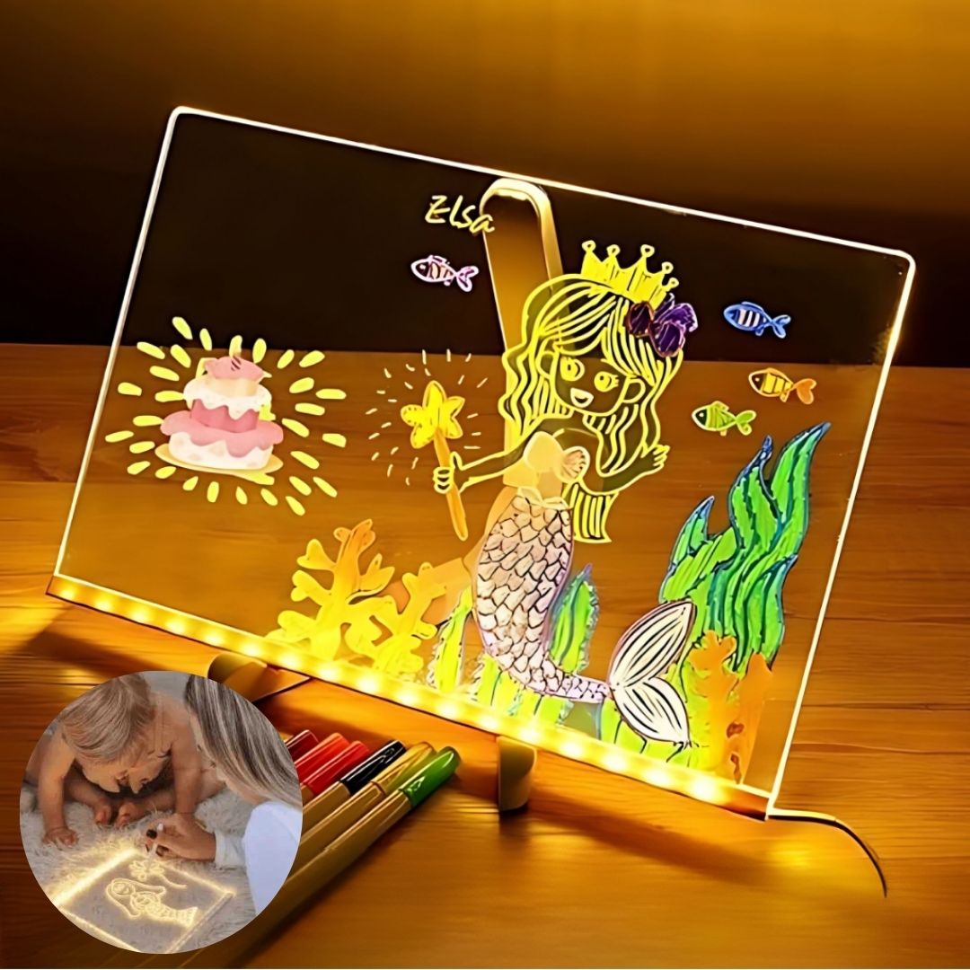 Élénk LED-es rajztábla és írólap kreatív elméknek | elesira