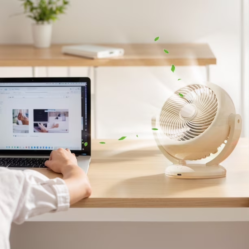 Veelzijdige compacte ventilator voor hand- en bureaugebruik | elesira