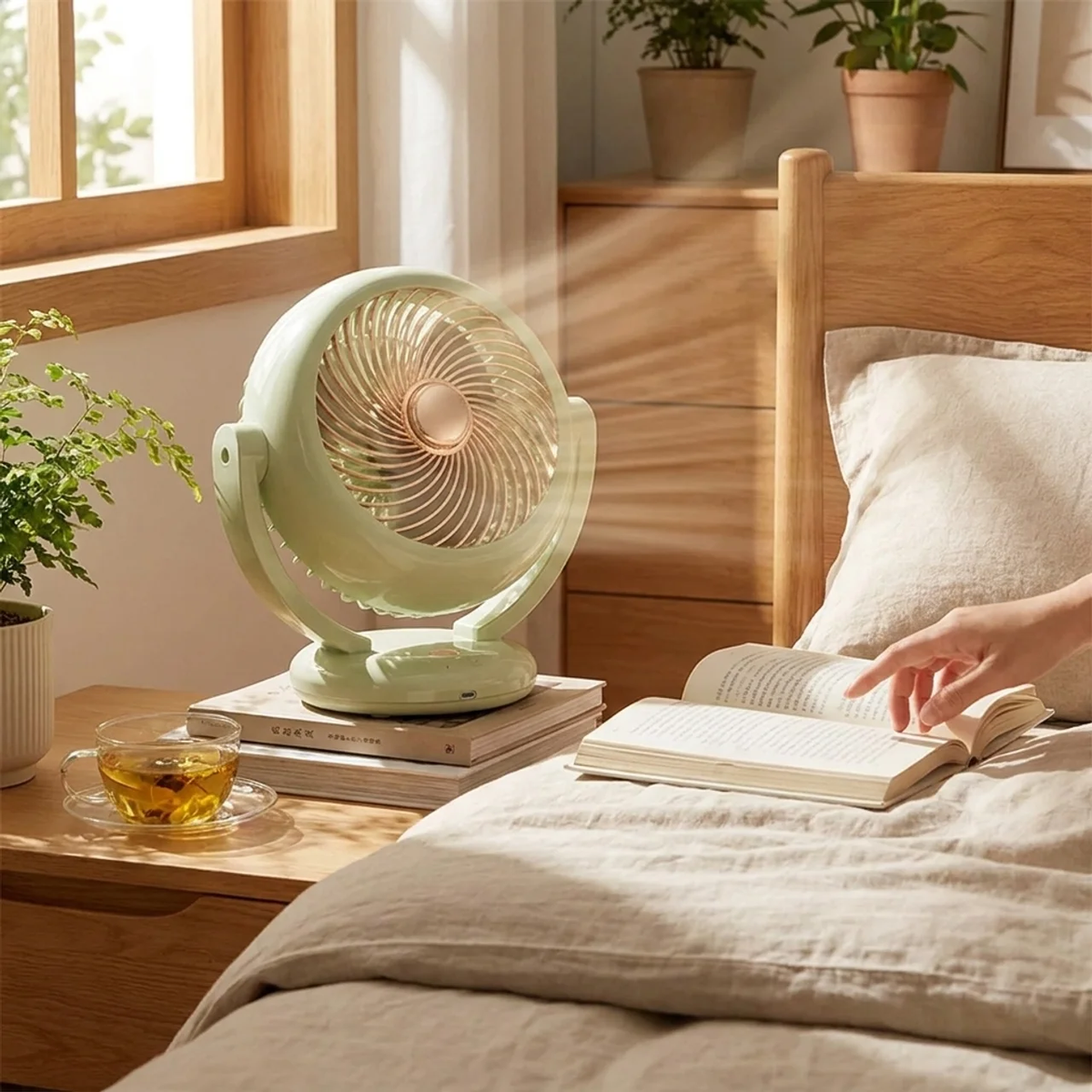 Veelzijdige compacte ventilator voor hand- en bureaugebruik | elesira