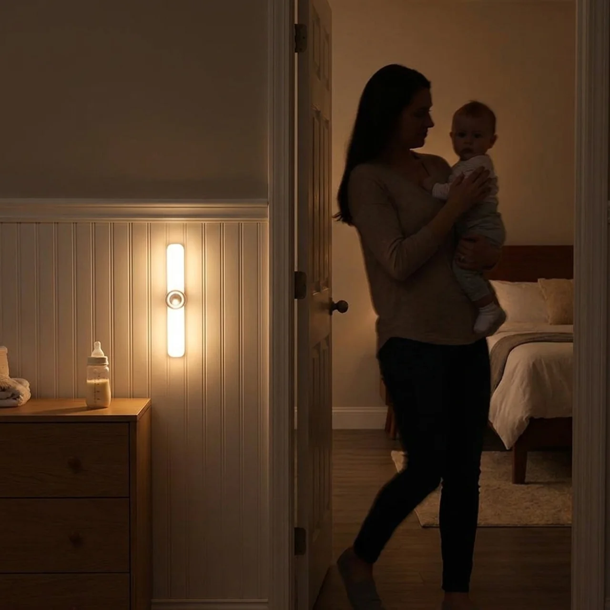 Smart Motion Activated LED Night Light with Rechargeable Battery | elesira