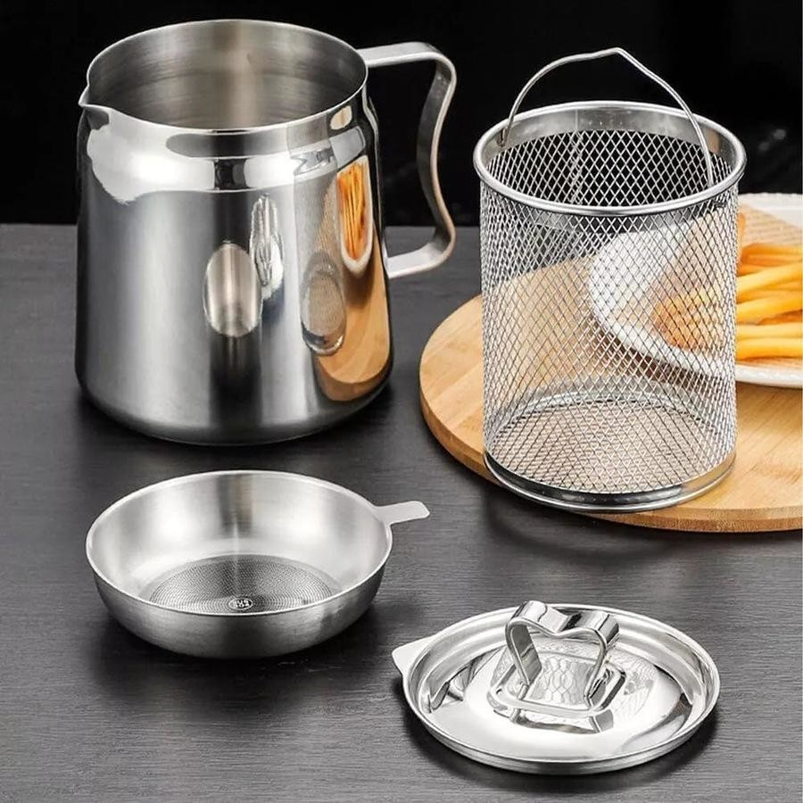 Smart Fry Pot with Built-in Oil Filter for Effortless Cooking | elesira