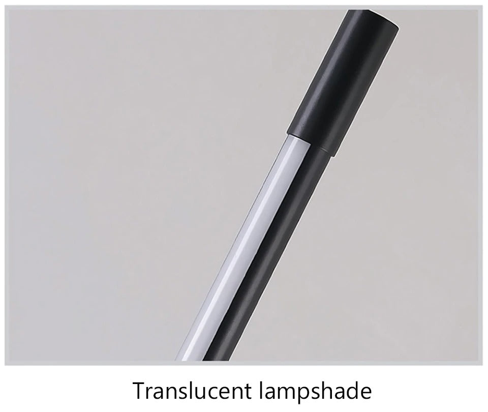 LumaNova Modern Floor Lamp With Integrated LED Tube And Round Stand | elesira