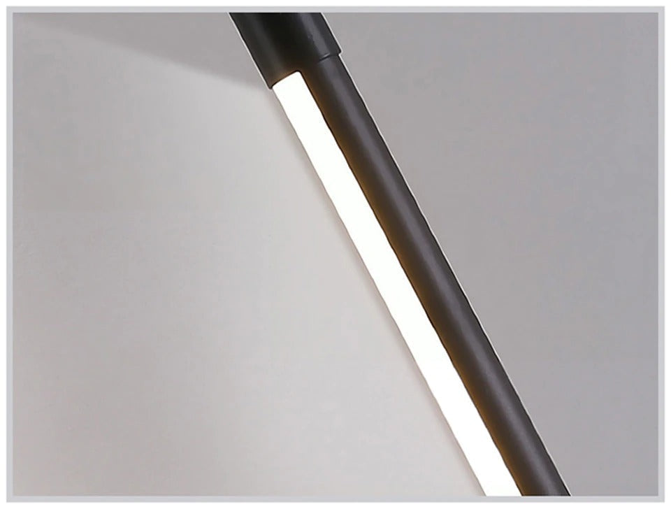 LumaNova Modern Floor Lamp With Integrated LED Tube And Round Stand | elesira