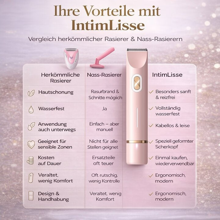 SilkSmooth Elektrischer Damenrasierer - Sanfte Haarentfernung | elesira