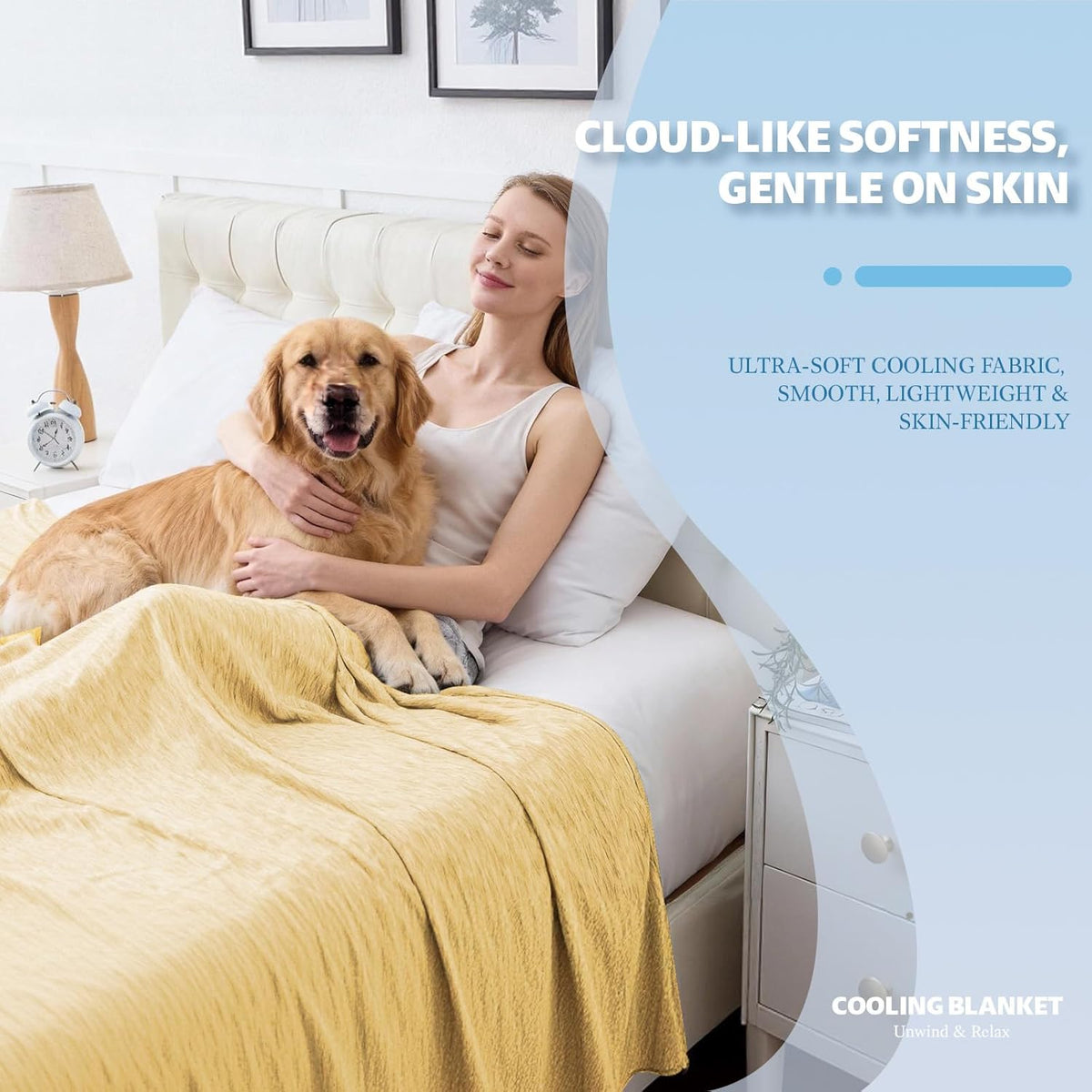 ChillWave Breathable Cooling Blanket For Hot Sleepers - Elesira