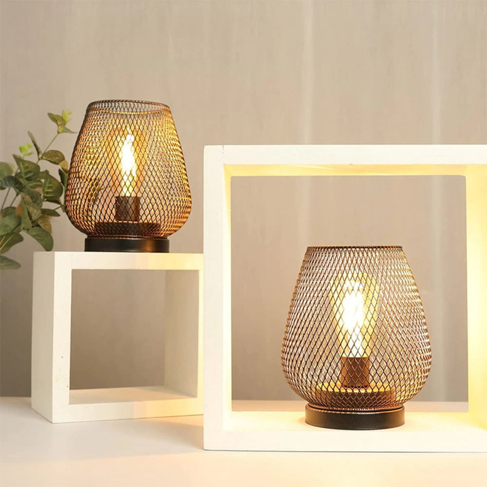 Industriell burformad sängbordslampa | elesira
