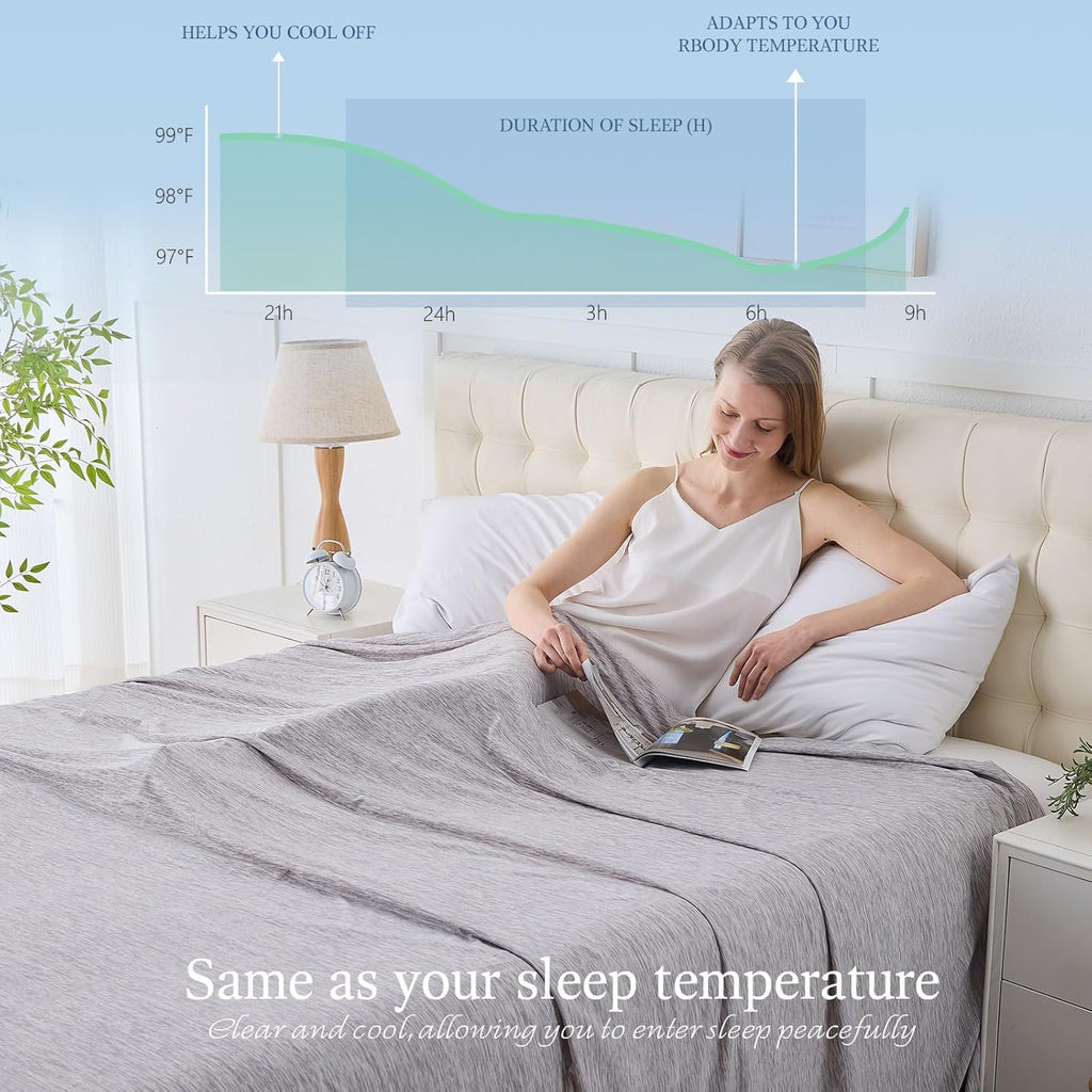 ChillWave Breathable Cooling Blanket For Hot Sleepers - Elesira