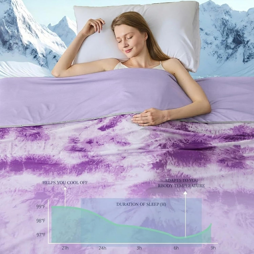 Chill Comfort Kühldecke mit ultrakühlem Stoff für Menschen, denen nachts warm ist – Elesira
