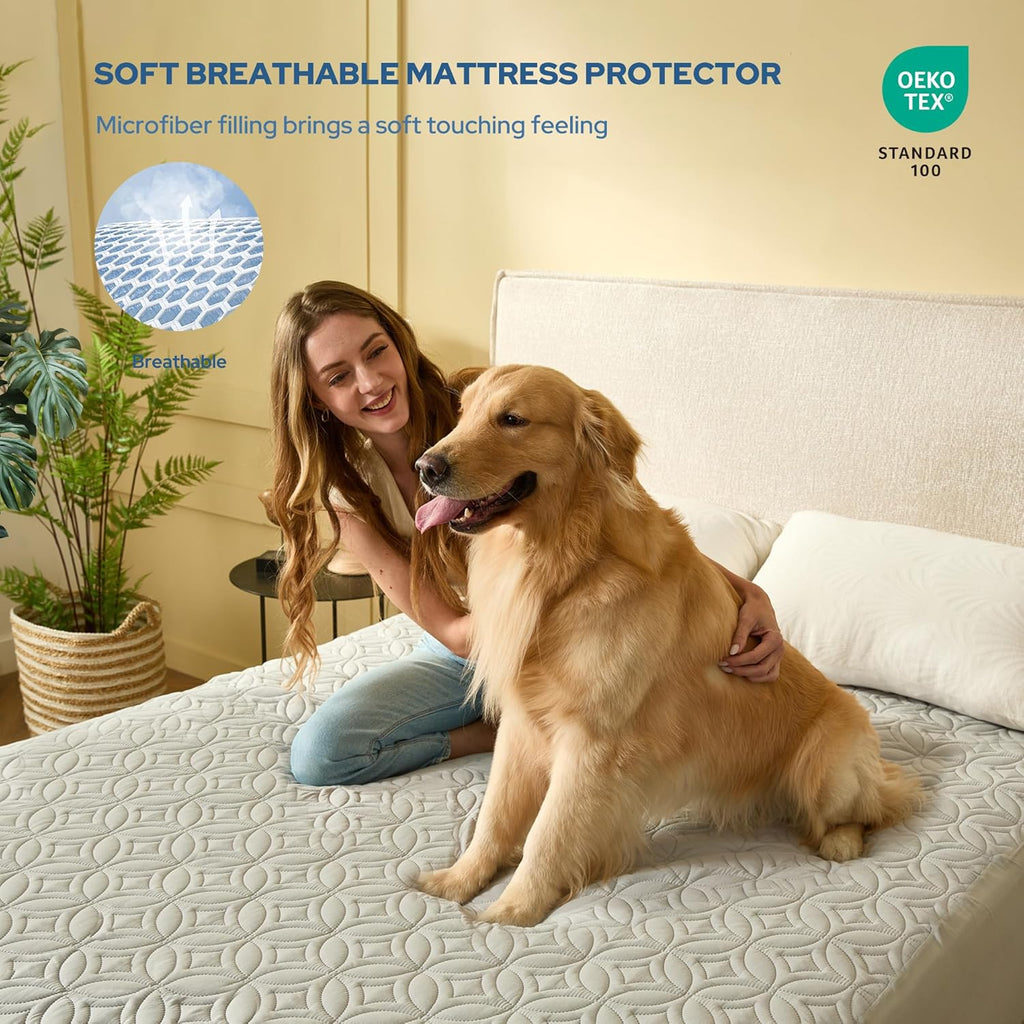 واقي مرتبة مقاوم للماء ComfortGuard بجيوب عميقة وغطاء ناعم مسامي - إليسيرا