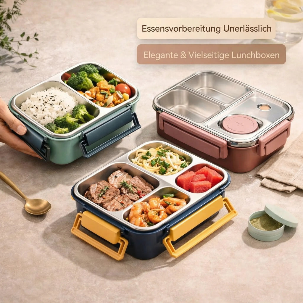 SmartSeal-madbeholder - madkasse i rustfrit stål med rumdelere | elesira