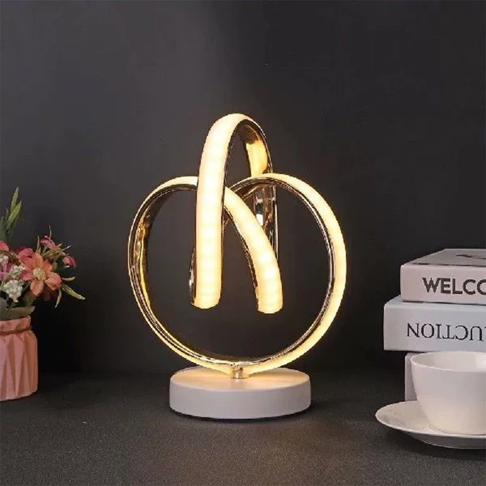 Minimalistisk LED-bordslampa – böjd design för stilfull heminredning | elesira