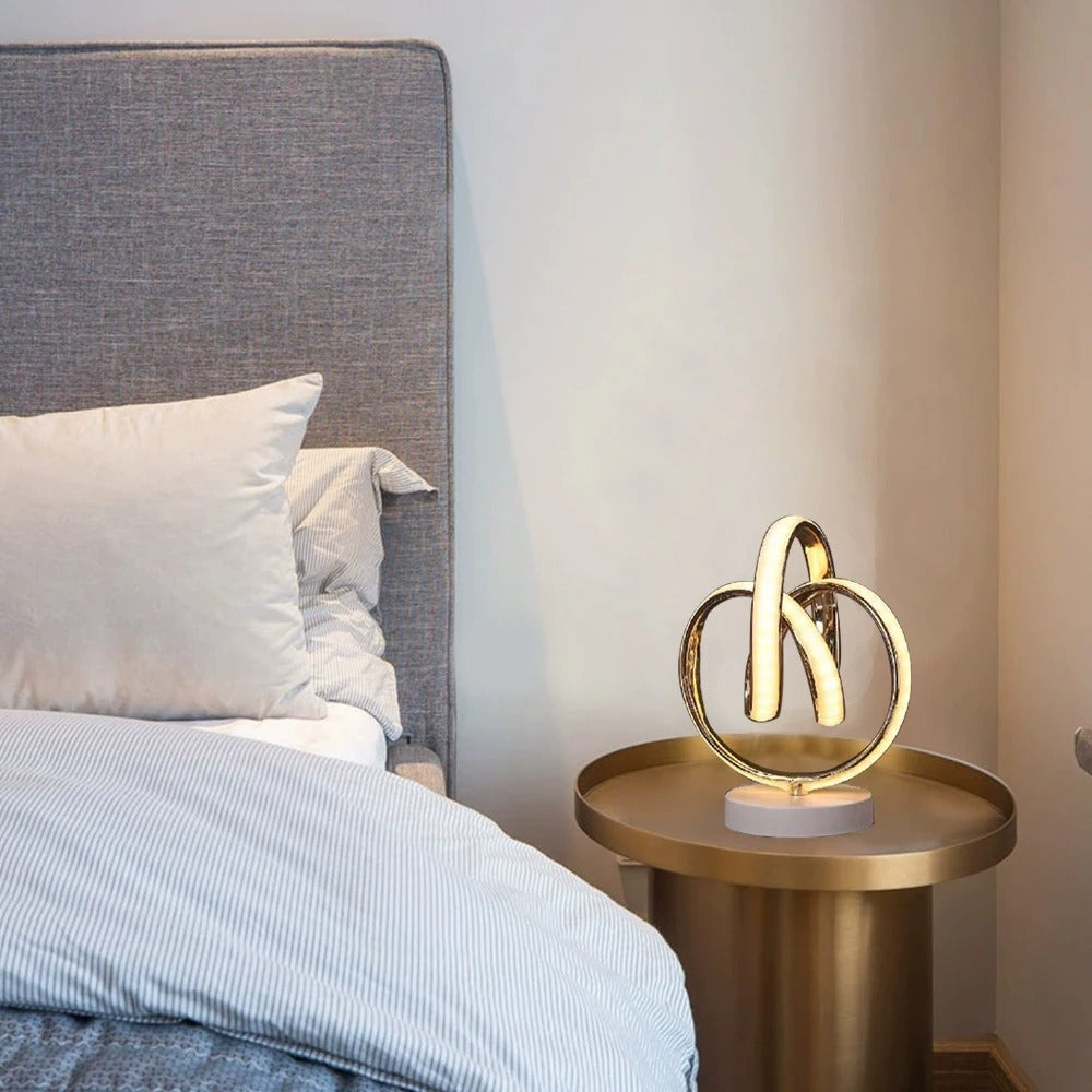 Minimalistisk LED-bordslampa – böjd design för stilfull heminredning | elesira